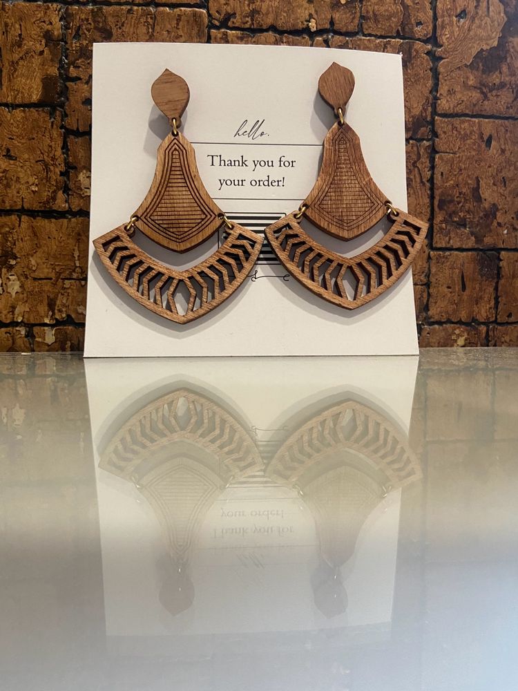 Designer Wooden Earrings