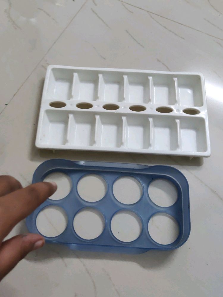 Ice cube maker and egg setter