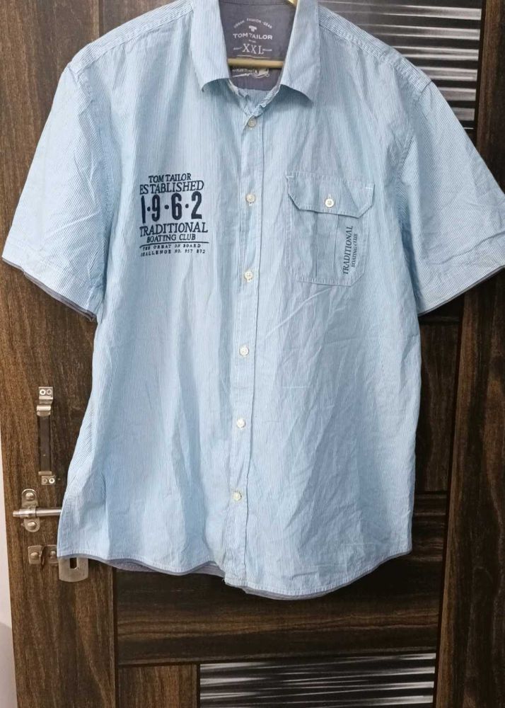 Branded Short Sleevs Cotton Shirt