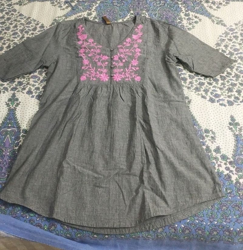 Grey Sort Kurti