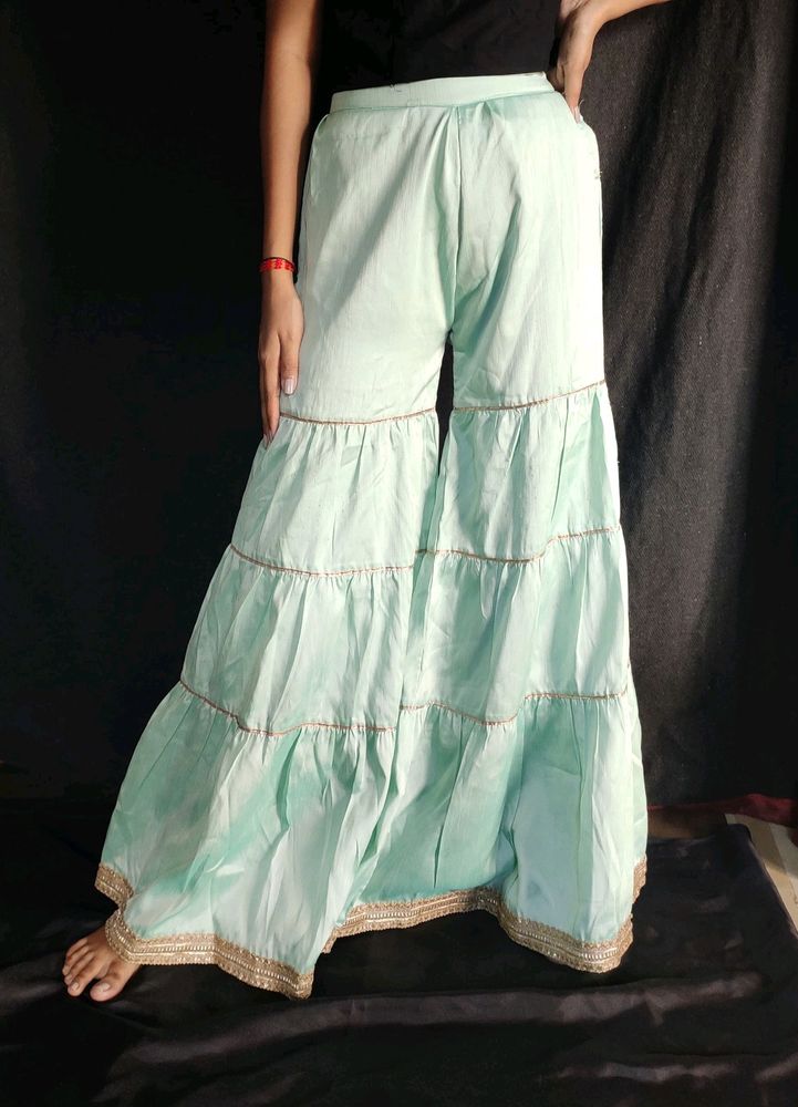 Full Flare Mint Green Sharara