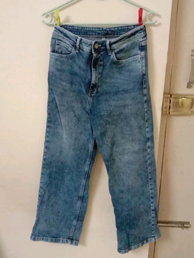 Denim Blue Straight Fit Jeans