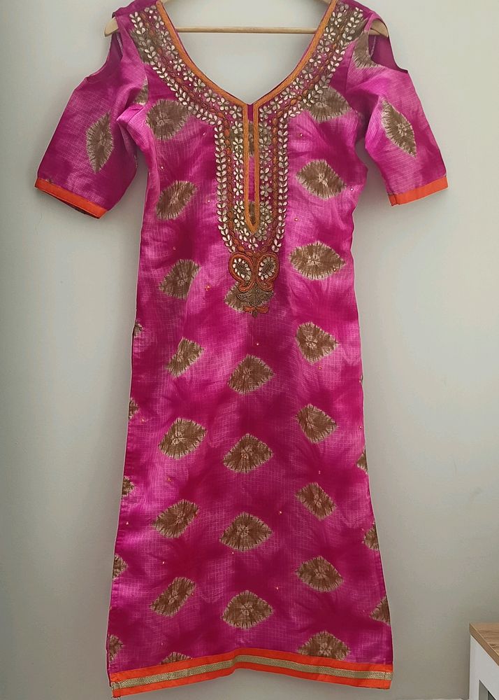 Pink 💗Kurti & Dupatta Set (Women)