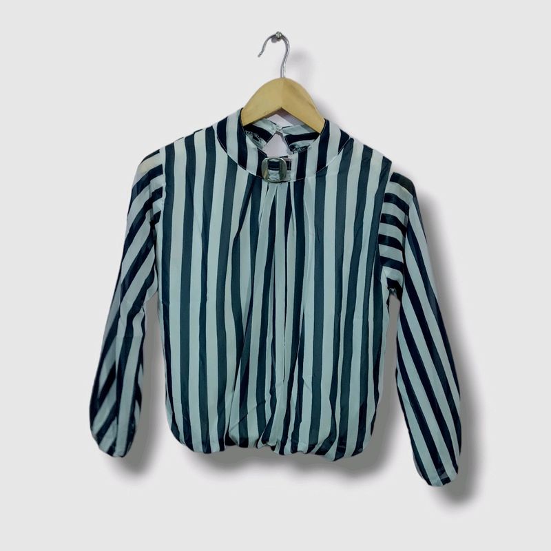 Sonoma Navy Blue Striped Blousen Top (Women's)