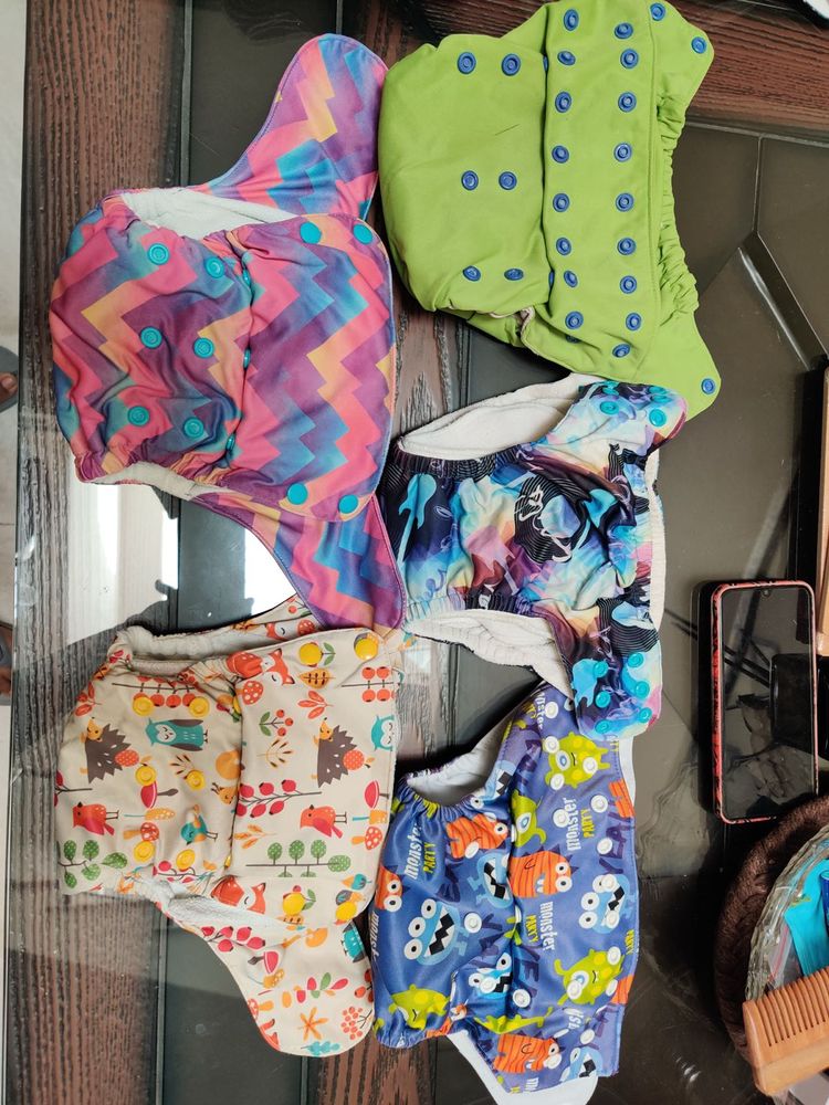 4 Reusable Cloth diaper