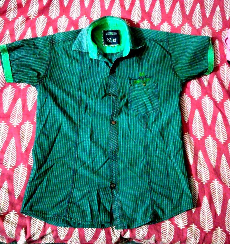 ❤️Kites Casual Wear Green Shirt For UnisexIBust 38