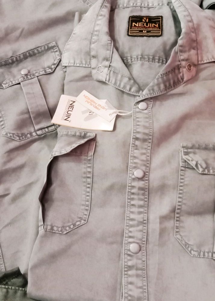 Silver Denim Shirt