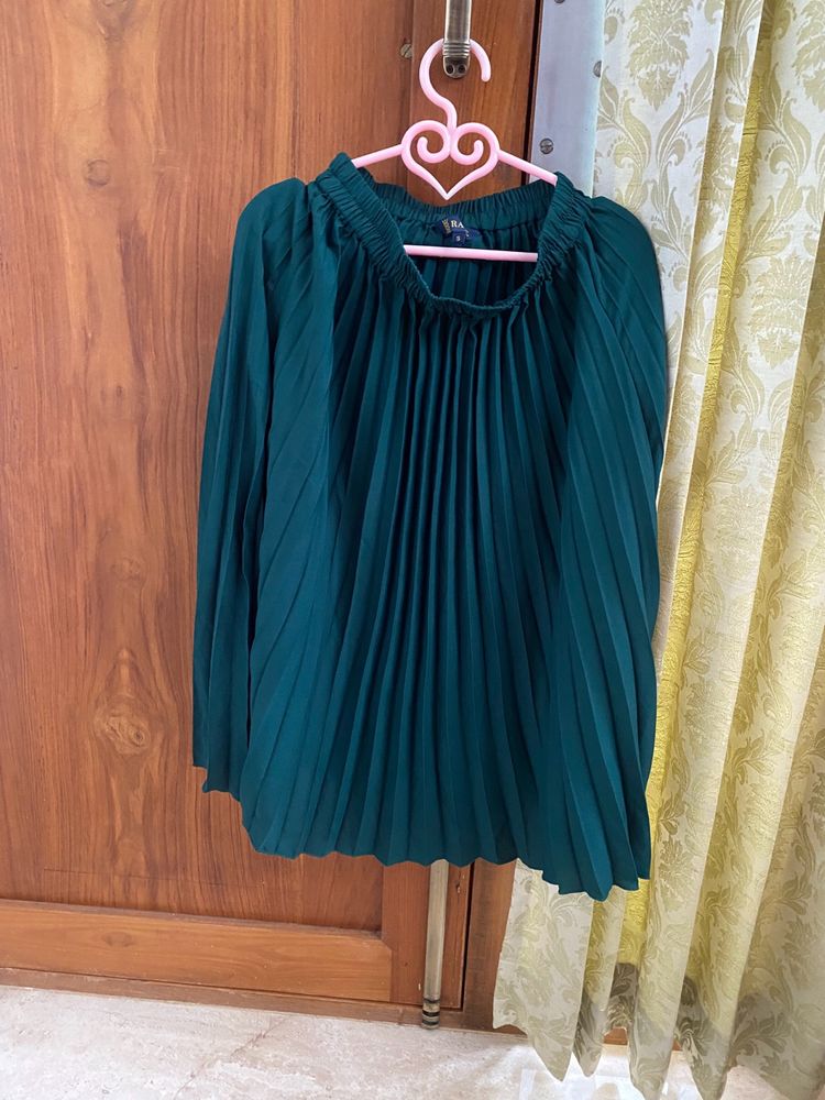 Pleated Skirt Dark green