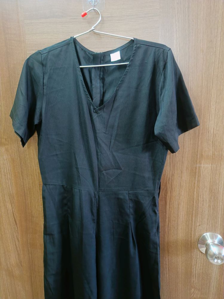 Black Jumpsuit With Belt For Women Size S.