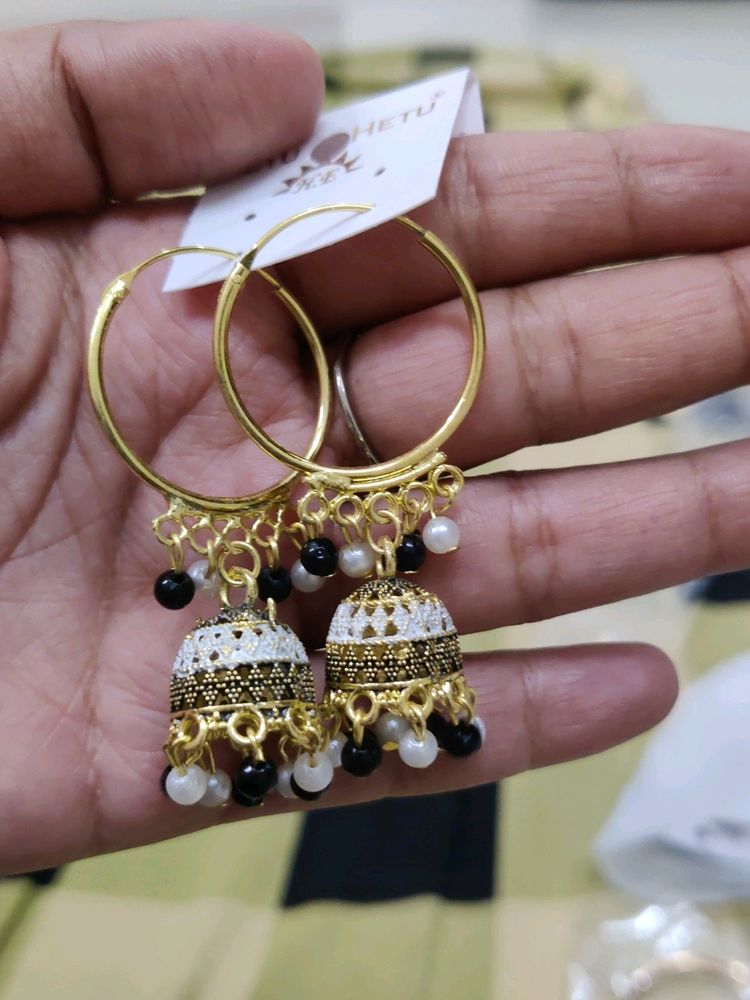 Beautiful 😍 Earrings With Jhumka