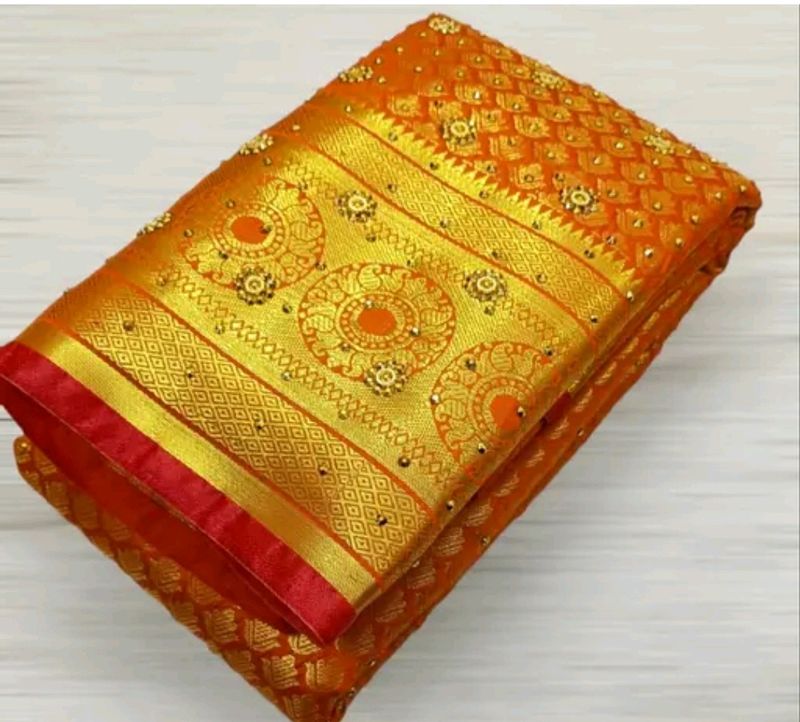 🧡 New Banarashi Silk Saree ♥️♥️