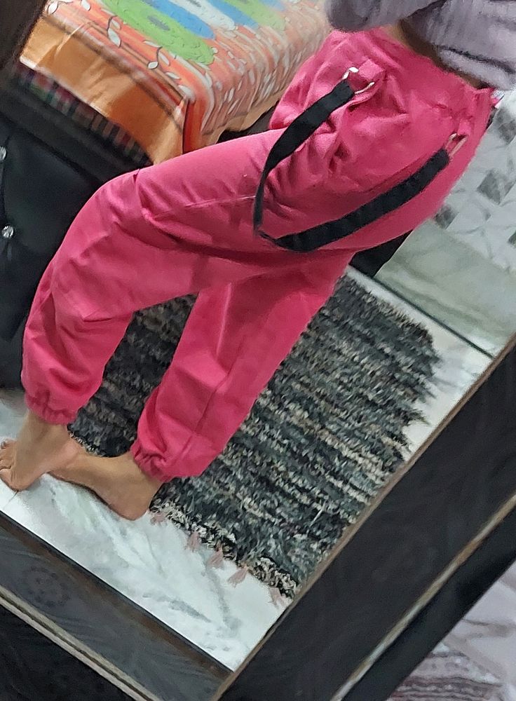 Pink  Cargo Jogger