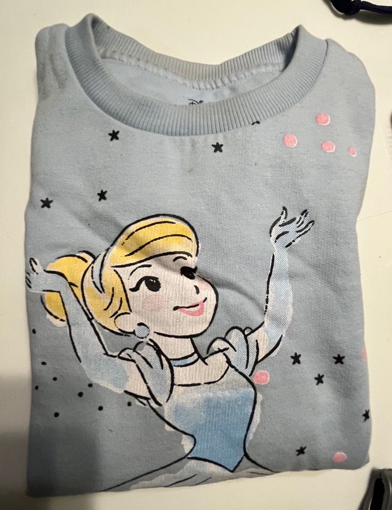 Cindrella Print Sweatshirt By Yk Disney 6-8 Yrs