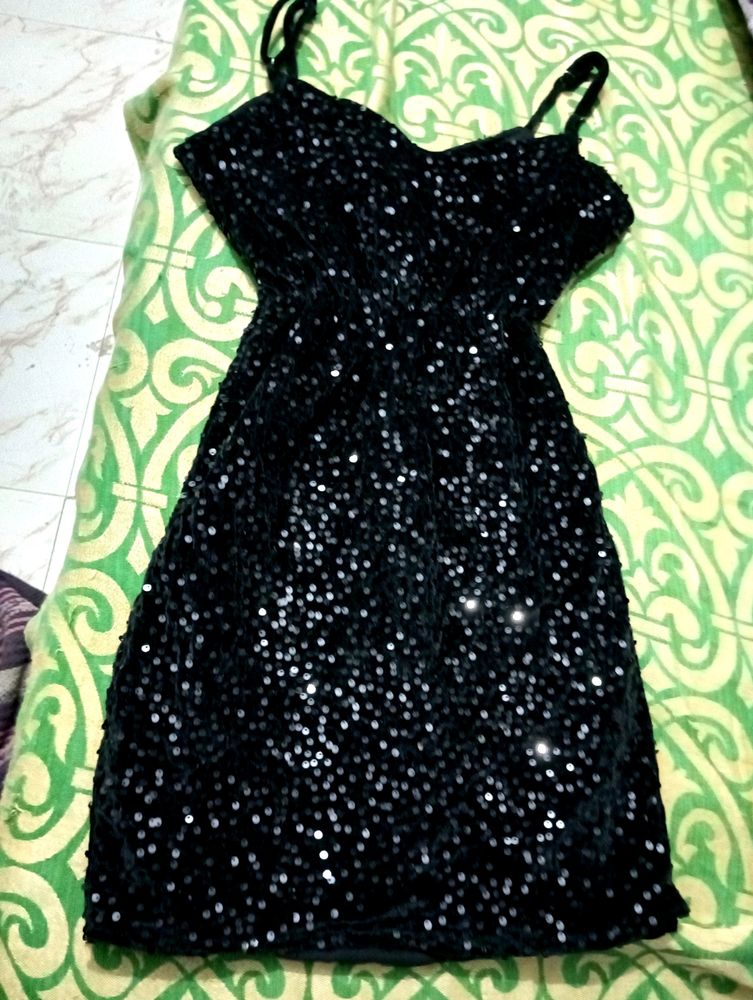 Black  Dress Velvet Material Only Onces