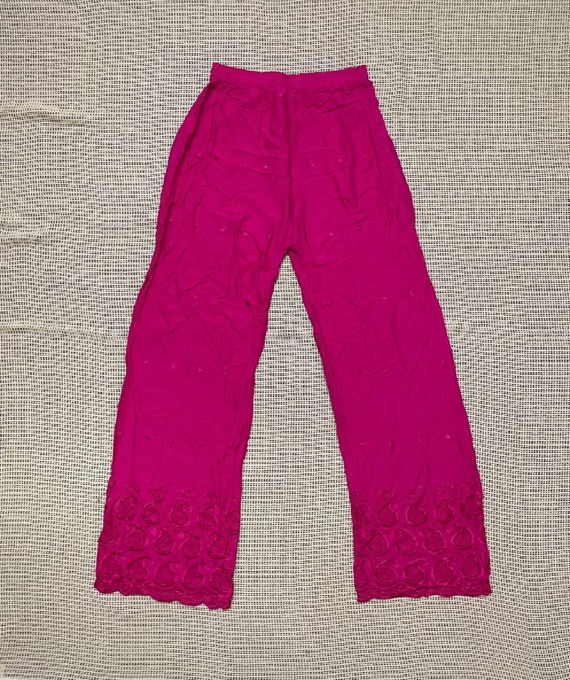 Chikankari Palazzo Pant