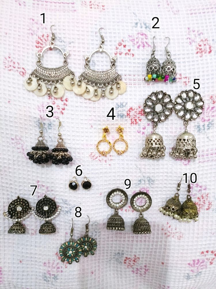 10 Earrings Combo Sale 🔥