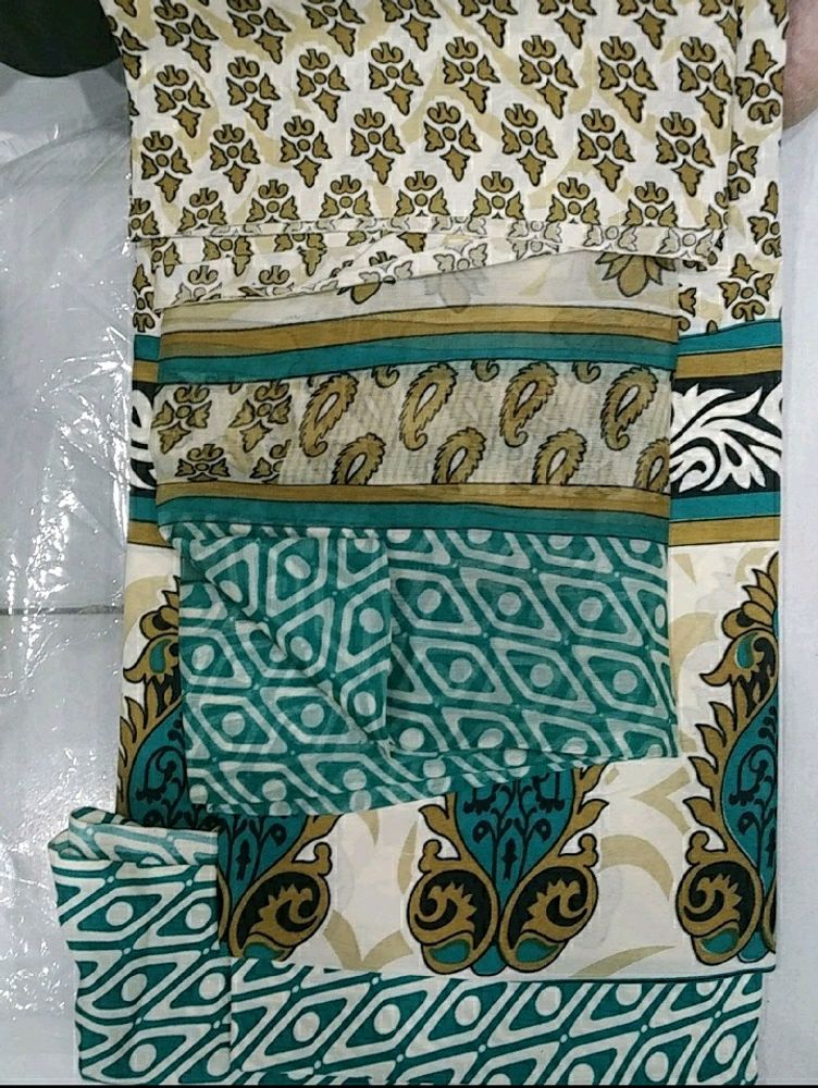 Unstitched Dress Material Of Top, Bottom & Dupatta