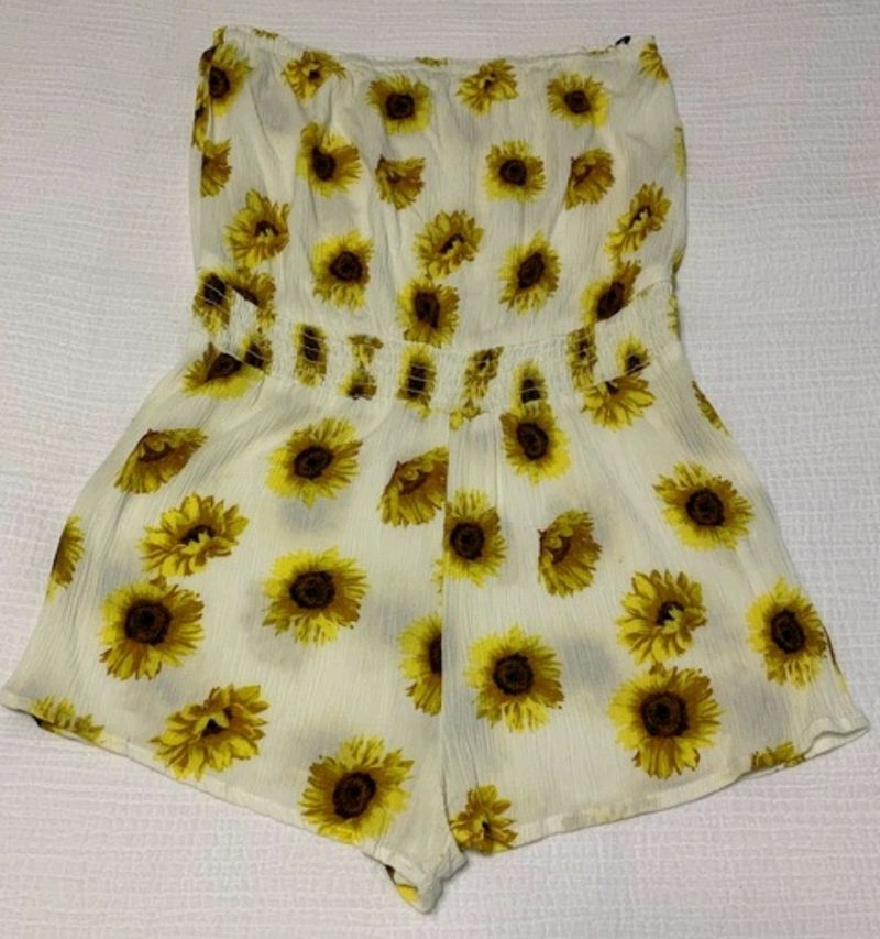 BRAND Forever21, yellow & brown sunflower pattern,