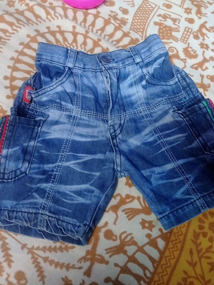 Denim Half Pant For Smart Baby Boy