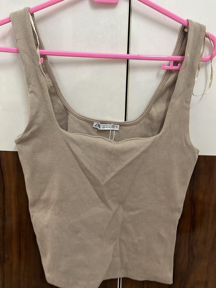 Zara fitted sleeveless top