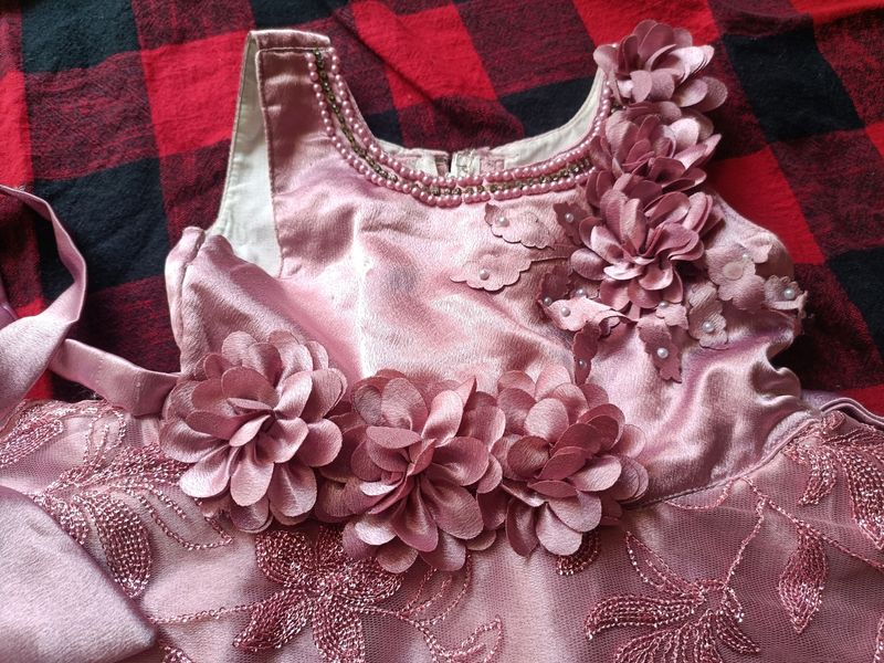 Elegant Pink Baby Frock