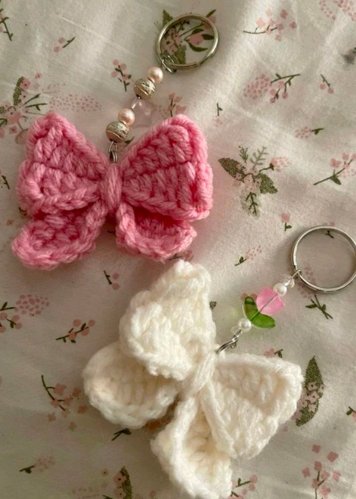 Crochet Bow Keychain(Any 2)