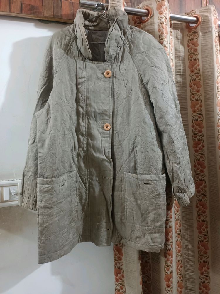 Olive Colour Winter Jacket For Women And Girls