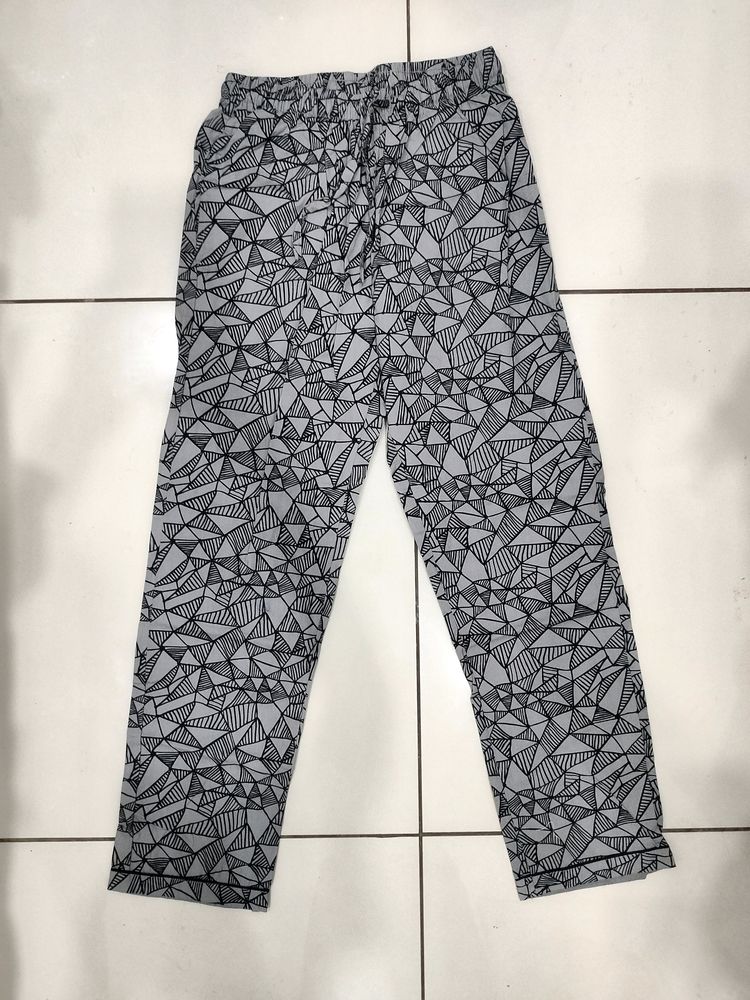 Grey Geometric Pajama Pants