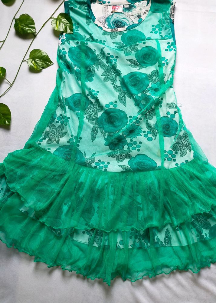 Green Net Dress