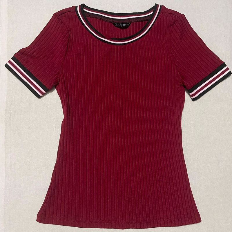 Simple Maroon Colour Top For Women