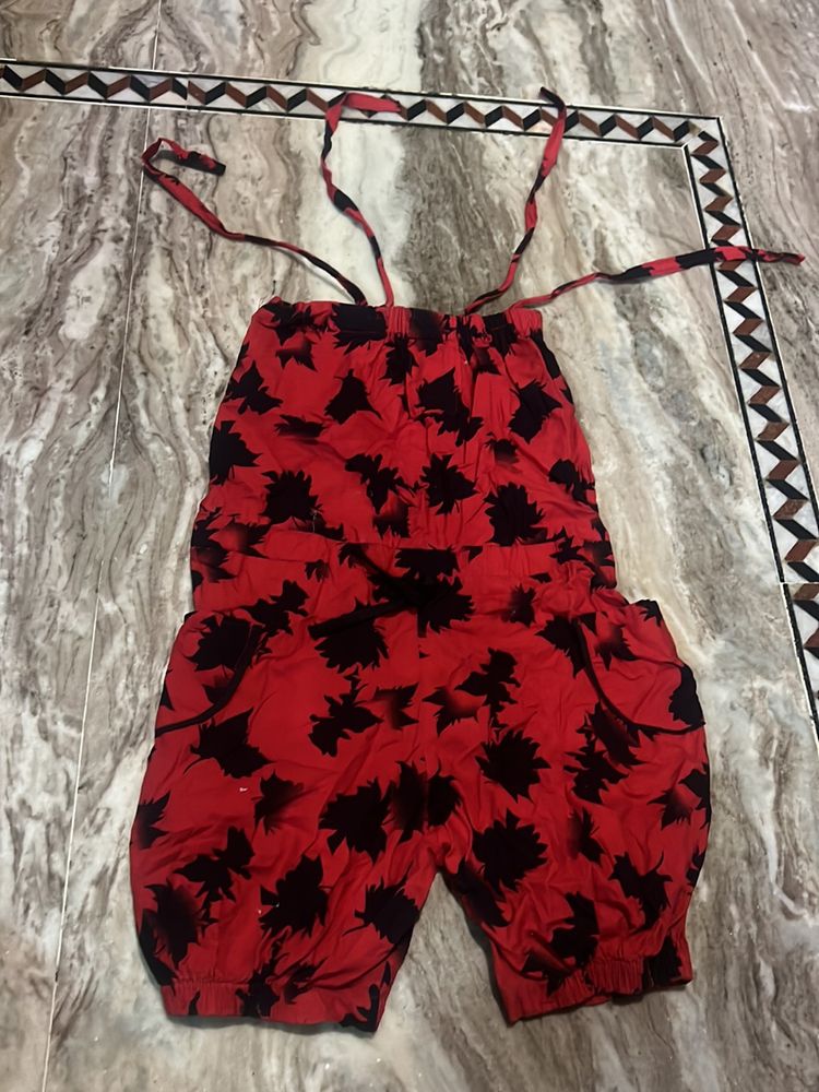 KIDS jumpsuit With Pockets And Tube Neck Straps