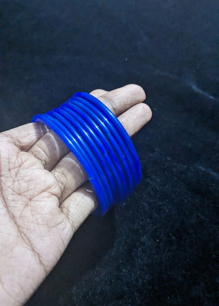 Blue Coloured Glass Bangles