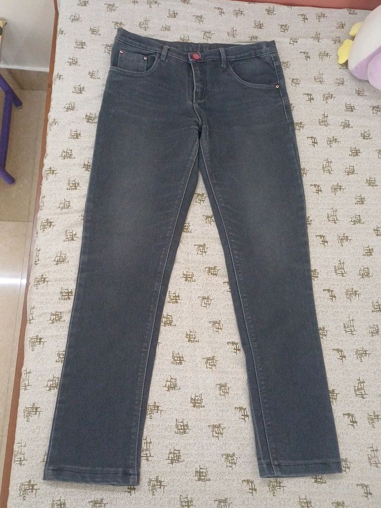 Charcoal Black Coloured Straight Pants