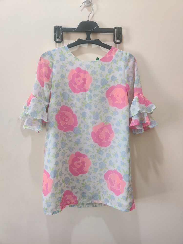 Straight Cut Frock For 5-6 Yrs Old Girls