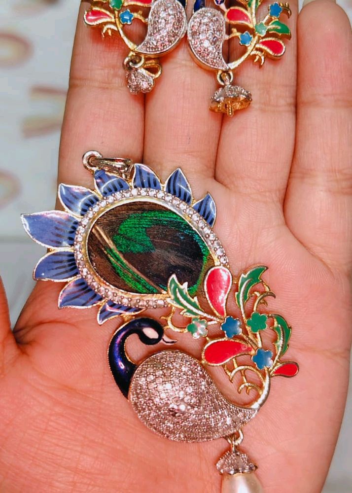 Peacock Designing Jewellery Set