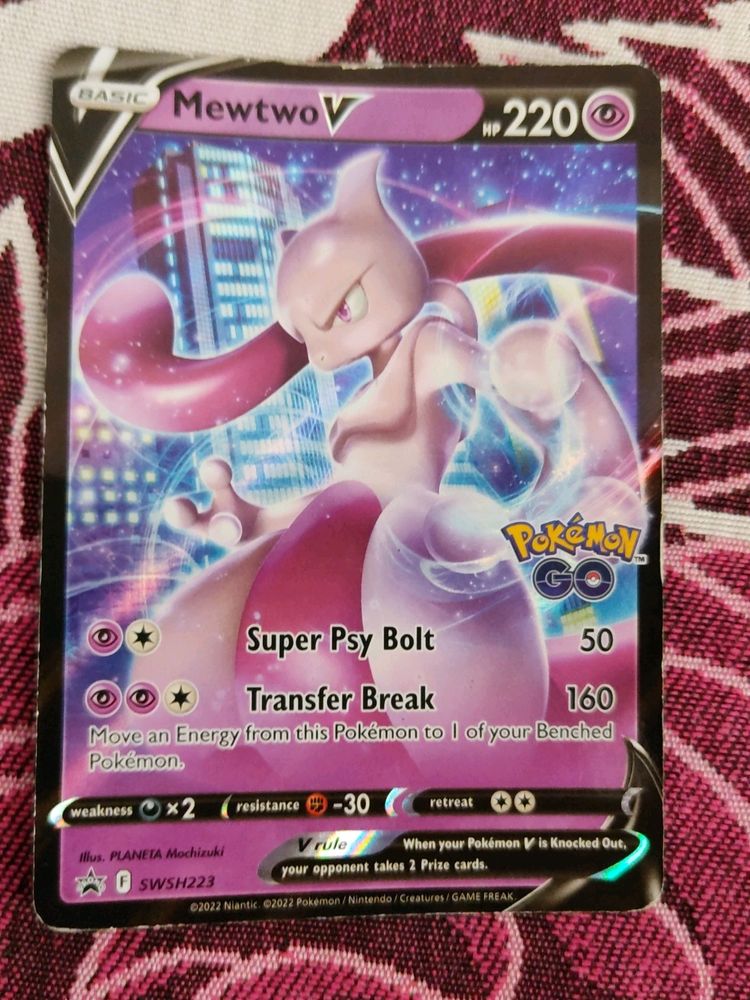 Real Rare Mewtwo Card