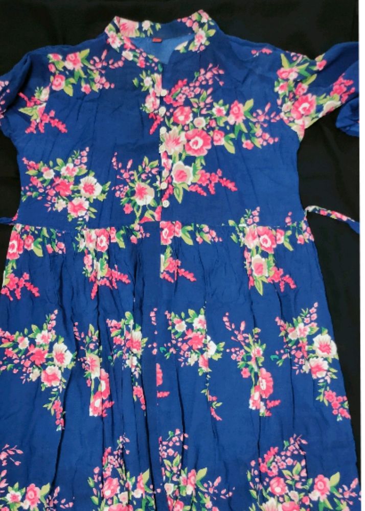 Floral Printed Anarkali Kurta