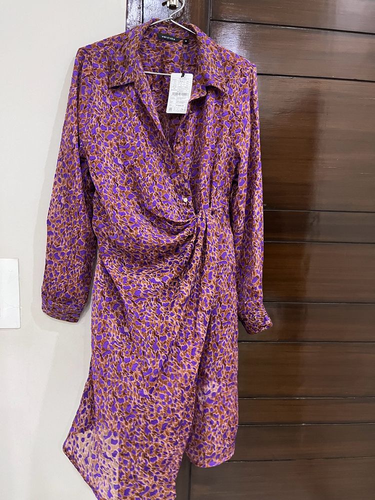 Women Purple Printed Dress