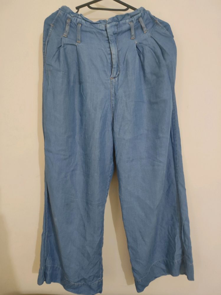 Denim Blue Straight Leg Pant