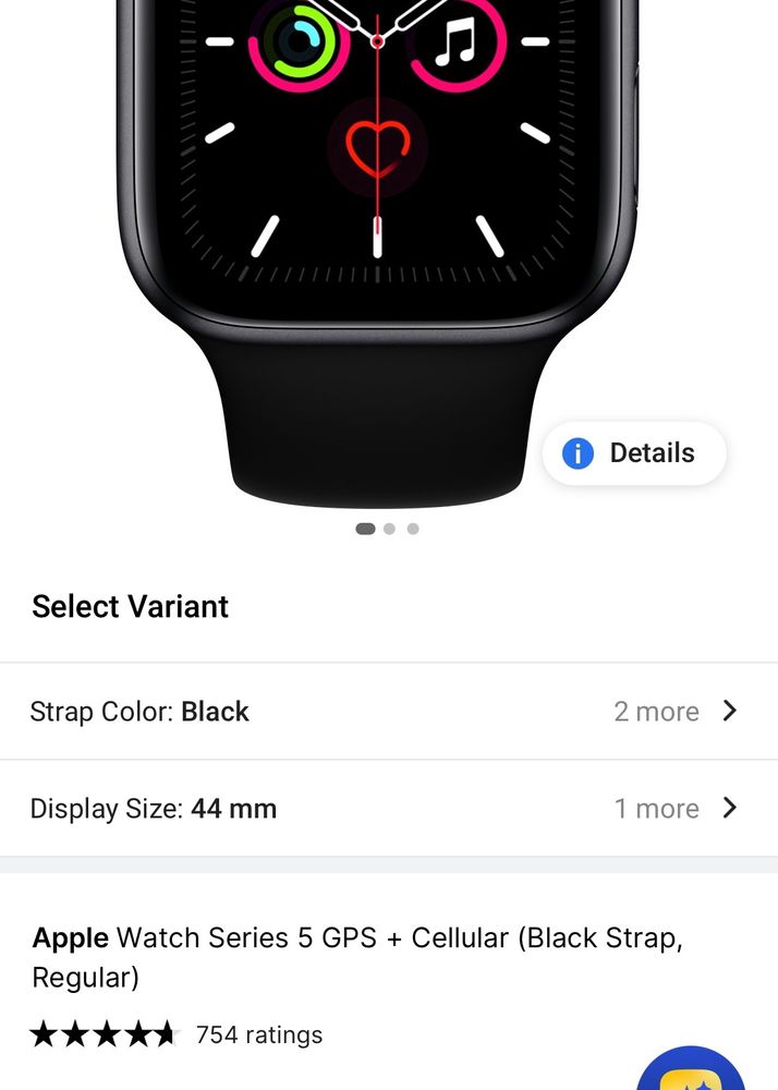 Apple Watch Series 5 GPS + Cellular (Black Strap)