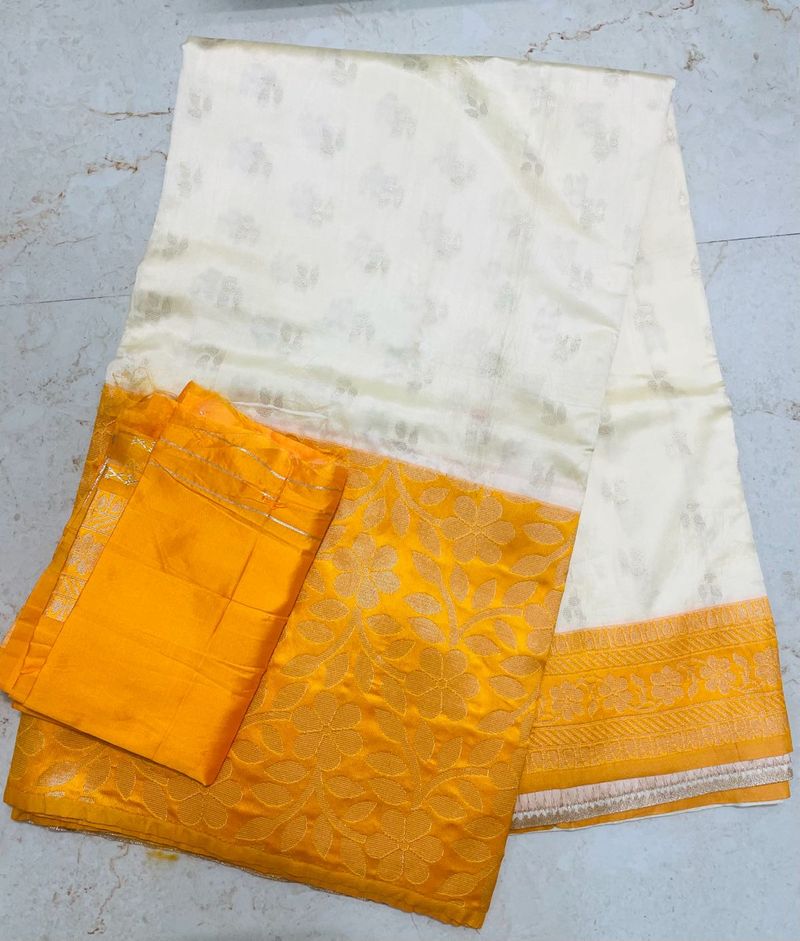 Offwhite Art Silk Saree