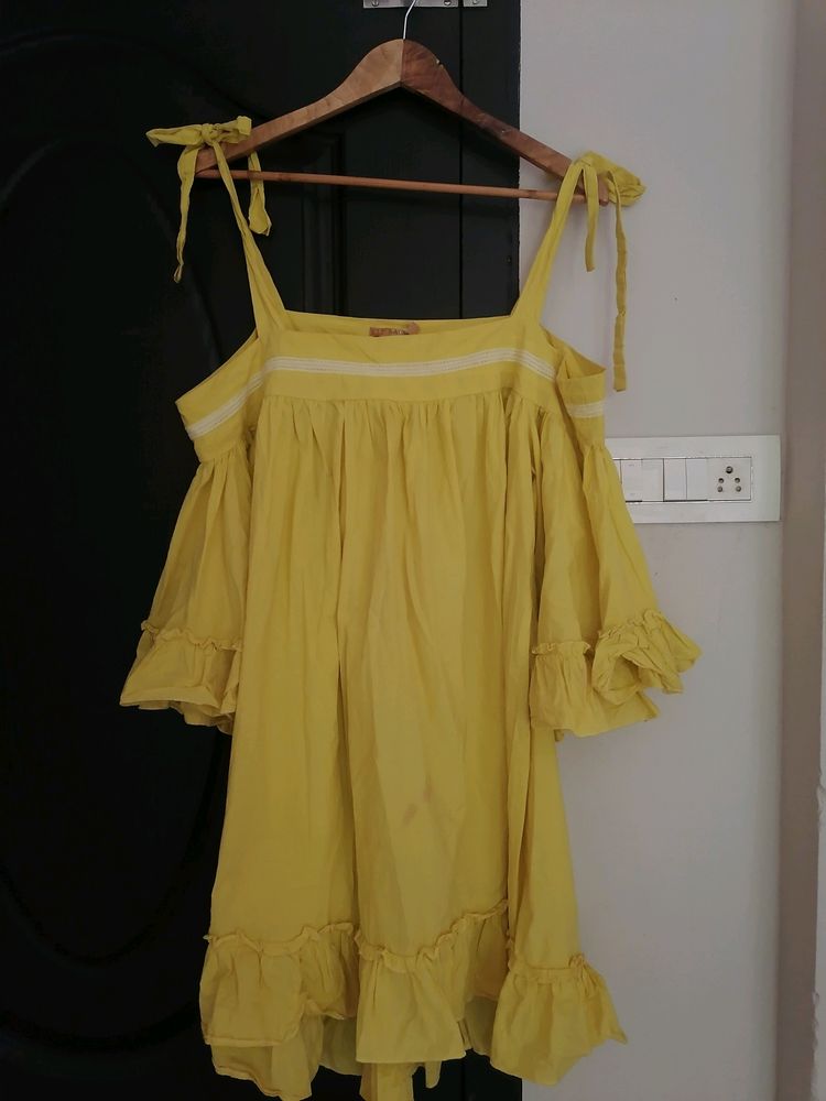 Yellow  Off shoulder Sundress