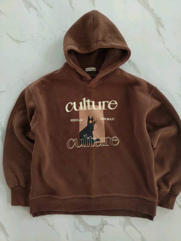 WARM CHOCOLATE BROWN HOODIE UPPER