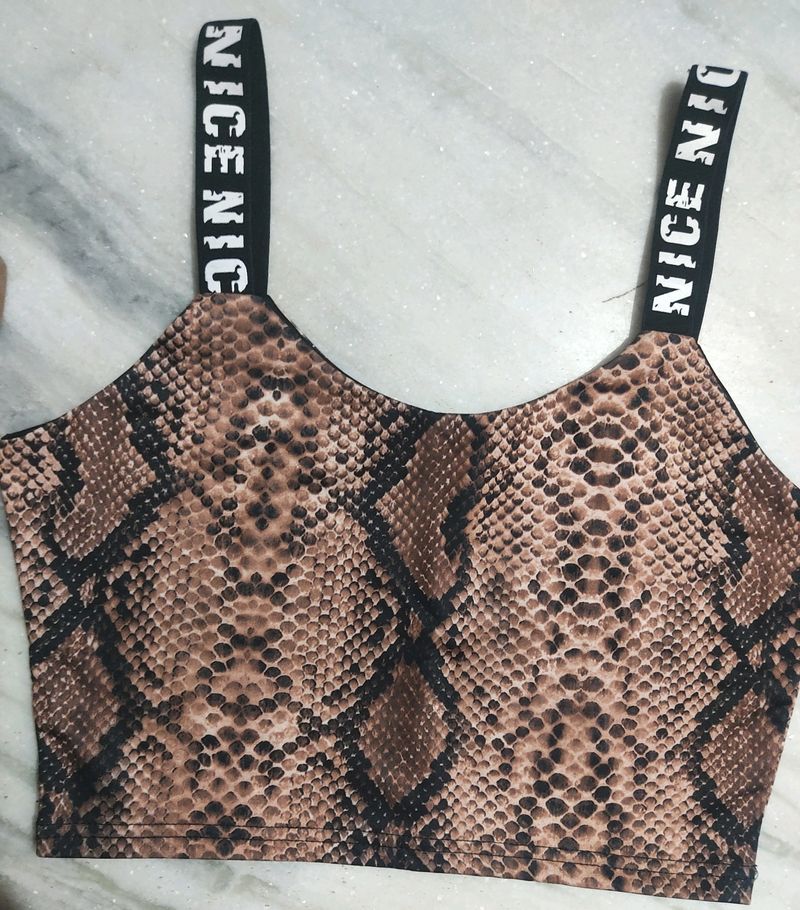 Snake Print Sexy Top