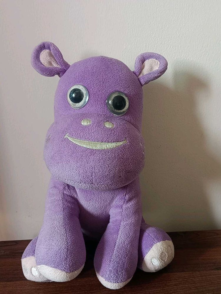 A Purple Hippo Soft Toy