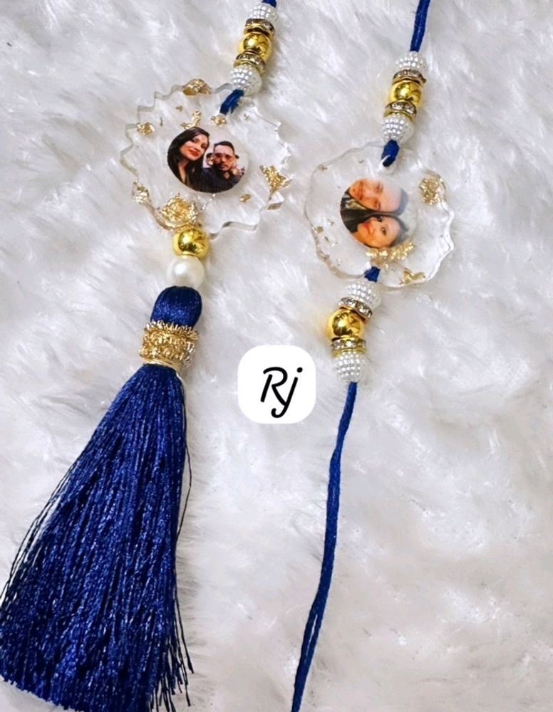 Couple photo Rakhi + tassel lumba