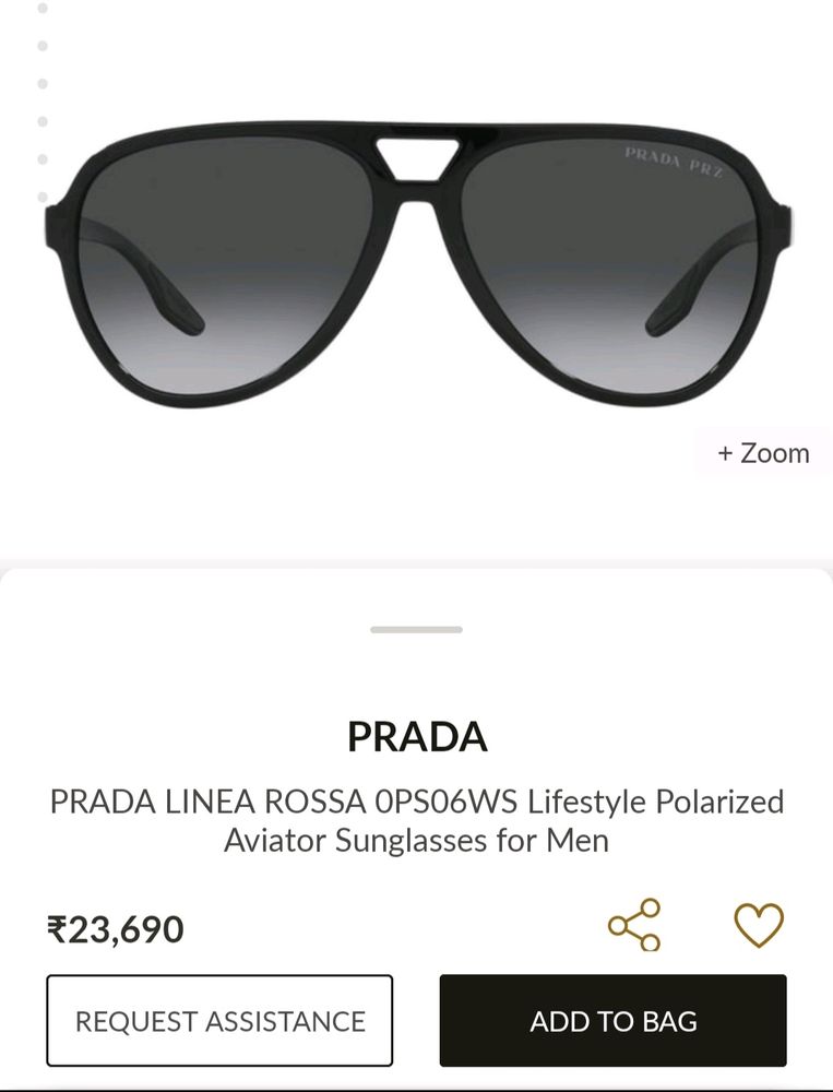 Prada Linea Rossa Polarized Avaiators Sunglasses