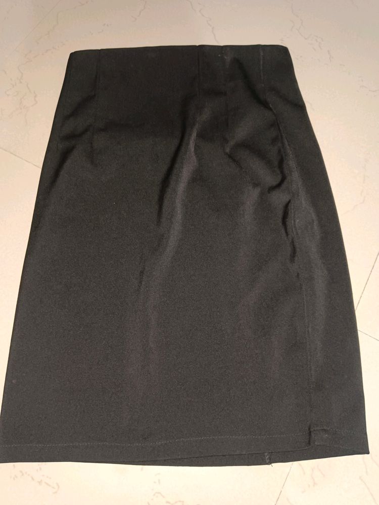 Black Knee Length Skirt