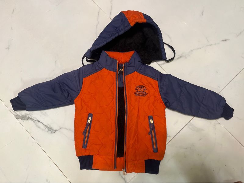 Winter Jacket For Kids- Orange