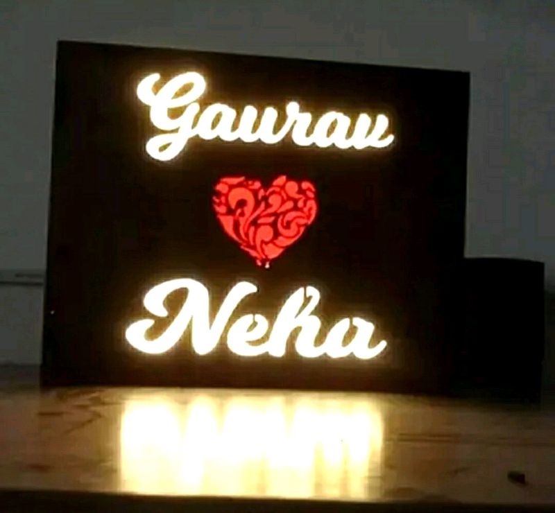 Couple Name with Wedding Lamp (customized)